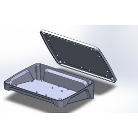 L320*W230*H71*27mm جعبه پلاستیکی 2 تکه شیب دار رومیزی و دیواری-(Desktop And Wall-Mount)